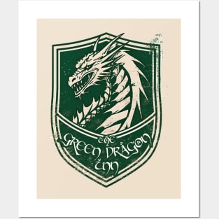 The Green Dragon Inn - Shield Logo - Fantasy Posters and Art